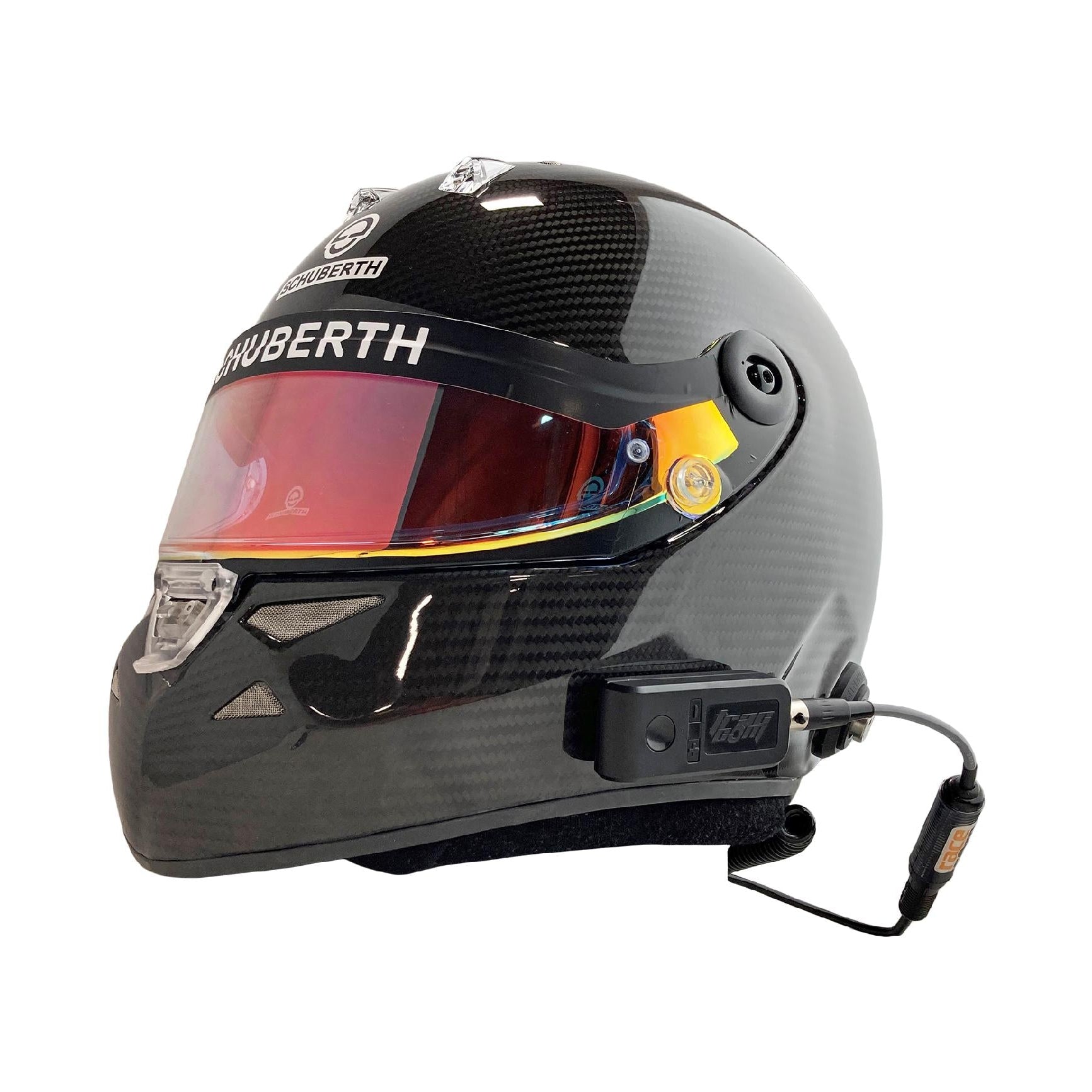 Trac-Com Chaser Mounted on Schuberth (Helmet not included)