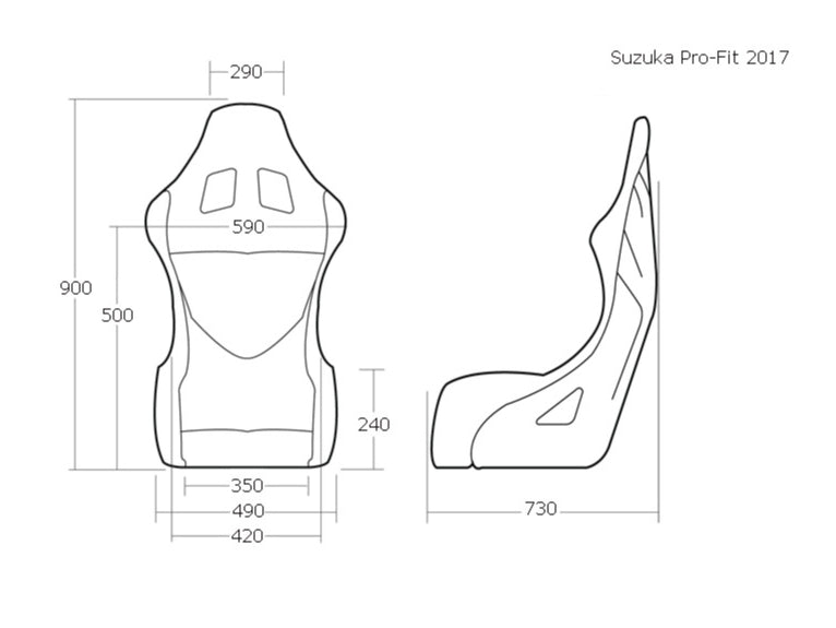 Cobra Suzuka Profit GRP- FIA 8855-1999- Pro-Fit- Black Spacer Fabric all over
